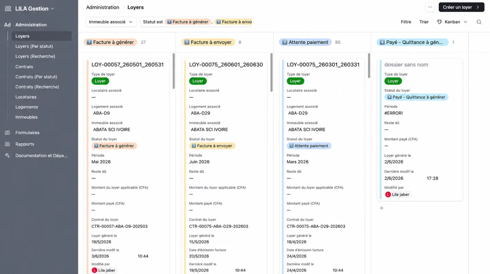 Gestion locative automatisée pour 300 locataires